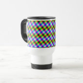 Neon Crosshatch Reisebecher (Vorderseite Links)