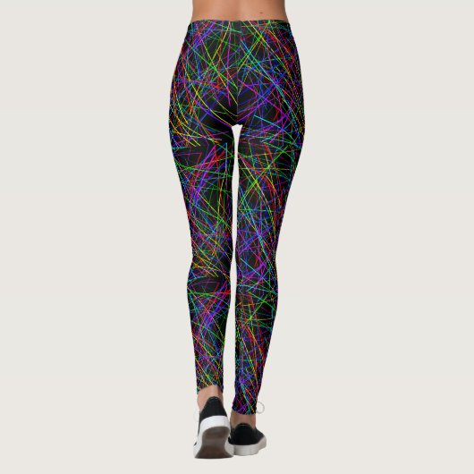 Neon Crosshatch: Unendliches Gitter 2 Leggings (Rückseite)