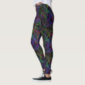 Neon Crosshatch: Unendliches Gitter 2 Leggings (Links)