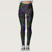 Neon Crosshatch: Unendliches Gitter 2 Leggings (Vorderseite)