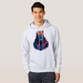 Neon Crowned Gorilla Graffiti Art Hoodie (Vorne ganz)