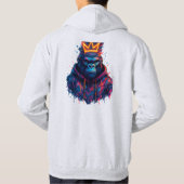 Neon Crowned Gorilla Graffiti Art Hoodie (Rückseite)
