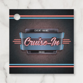 Neon Cruise-In Hang Tags Geschenkanhänger