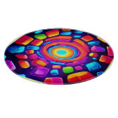 Neon Cube Vortex Art Schneidebrett (Ecke)