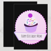 Neon Cupcake Happy Birthday Banner (Vorne/Hinten)
