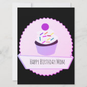 Neon Cupcake Happy Birthday Banner (Vorderseite)