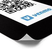 Neon Cupcake Scan zur Bezahlung von QR-Code-Zeiche Poster (Ecke)