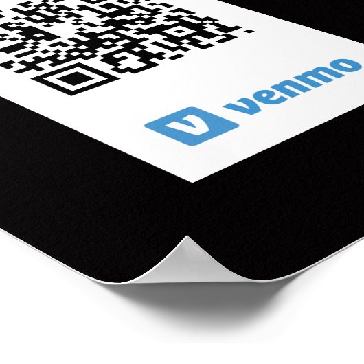 Neon Cupcake Scan zur Bezahlung von QR-Code-Zeiche Poster (Ecke)