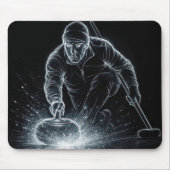 Neon-Curling-Sport mit dynamischer Energie Mousepad (Vorne)