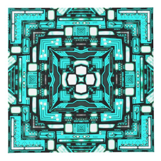 Neon-Cyan Imagination Cube Würfel (Rechts)