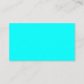 Neon Cyan Minimal Visitenkarte (Rückseite)