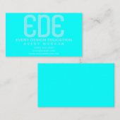 Neon Cyan Minimal Visitenkarte (Vorne/Hinten)