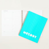 Neon Cyan White Thin Vertikal Stripname Planer (Anzeige)