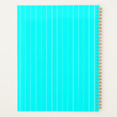 Neon Cyan White Thin Vertikal Stripname Planer (Rückseite)