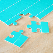 Neon Cyan White Thin Vertikal Stripname Puzzle (Seite)