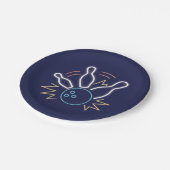 Neon Cyber Bowling Paper Teller (Schrägansicht)