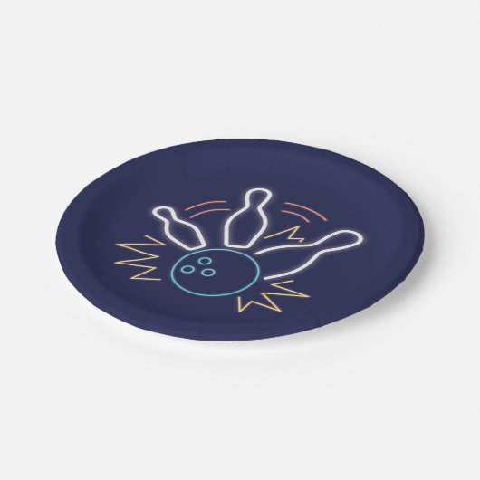 Neon Cyber Bowling Paper Teller (Schrägansicht)