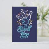 Neon Cyber Bowling Vielen Dank für Ihre Karte (Stehend Vorderseite)