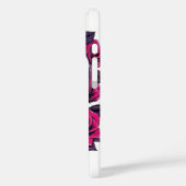 Neon Cyber Death Skull und Rose Weiß Case-Mate iPhone Hülle (Rückseite / Links)