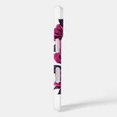 Neon Cyber Death Skull und Rose Weiß Case-Mate iPhone Hülle (Rückseite / Rechts)