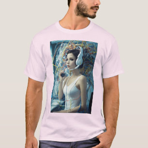 Neon Cyber Dream: Futuristische Büroästhetik T-Shirt