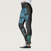 Neon Cyber Glow Leggings - Black & Blue Vibes (Links)