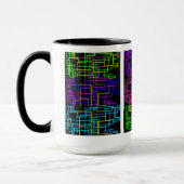 Neon Cyber Grid Tasse (Links)