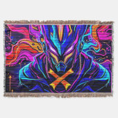 Neon Cyber Guardian Art Decke (Vorderseite)
