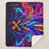 Neon Cyber Guardian Art Sherpadecke (Vorderseite)