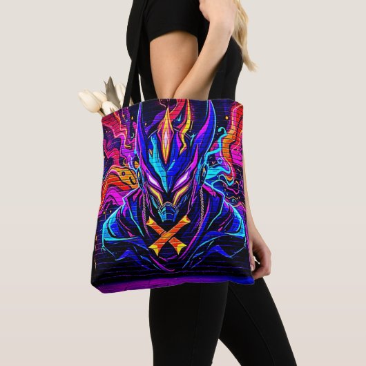 Neon Cyber Guardian Art Tasche (Von Nahem)