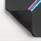 Neon Cyber-Katana: Digital Blade Tech-Mausepad Mousepad (Ecke)