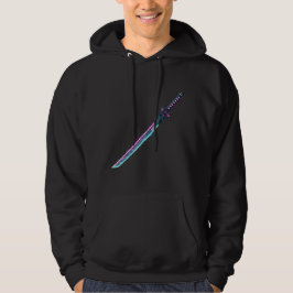 ​Neon Cyber-Katana: Digital Blade Tech mousepad  Hoodie