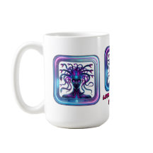 Neon Cyber Medusa - Futuristische Gorgonkunst