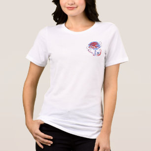 Neon-Cyber-Rosen-Grafik-T-Shirt Tri-Blend Shirt