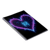 Neon-Cyber-Web-Herz-Papierwaren & Geschenke Notizblock (Rechte Seite)