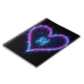 Neon-Cyber-Web-Herz-Papierwaren & Geschenke Notizblock (Linke Seite)