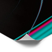 NEON-CYBERNETISCHE ABSTRAKTE KUNST POSTER (Ecke)