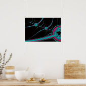 NEON-CYBERNETISCHE ABSTRAKTE KUNST POSTER (Küche)