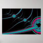 NEON-CYBERNETISCHE ABSTRAKTE KUNST POSTER (Vorne)