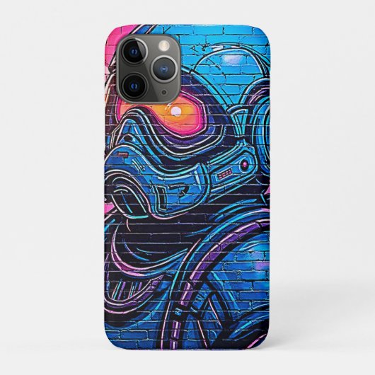 Neon Cyberpunk Astronaut Case-Mate iPhone Hülle (Rückseite)