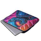 Neon Cyberpunk Astronaut Laptopschutzhülle (Vorne Knopf)