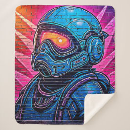 Neon Cyberpunk Astronaut Sherpadecke
