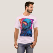 Neon Cyberpunk Astronaut T-Shirt (Vorne ganz)