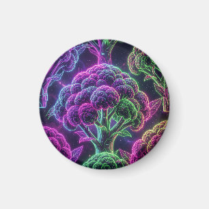 Neon-Cyberpunk-Blumenkohl-Galaxie Magnet