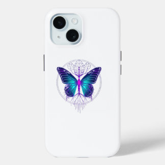 Neon Cyberpunk Butterfly Sticker – Aesthetic Futur Case-Mate iPhone Hülle