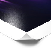 Neon Cyberpunk Cityscape - futuristisch Lila Fotodruck (Ecke)