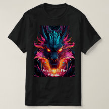 Neon-Cyberpunk-Drache Grafik T-Shirt - Saubere Min