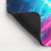 Neon Cyberpunk Glowing Galaxy Light Trails Mousepad (Ecke)