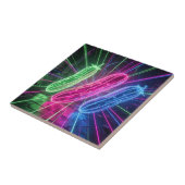 Neon-Cyberpunk-glühende Gurken Fliese (Seite)