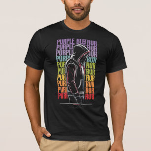 Neon Cyberpunk Hooded Abbildung Digitale Kunst - G T-Shirt
